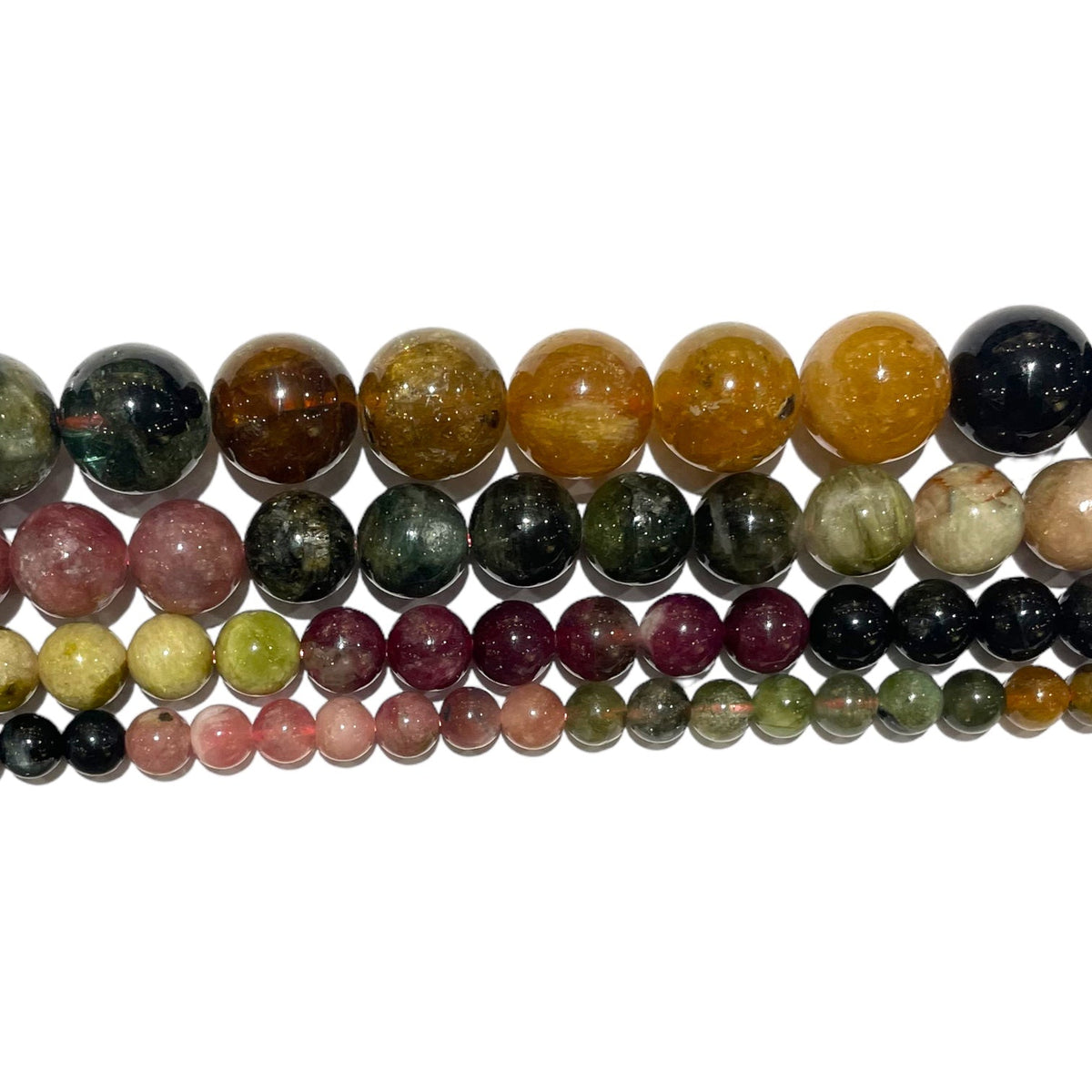 Fil de perle Tourmaline multicolore AA - Foliesbijoux