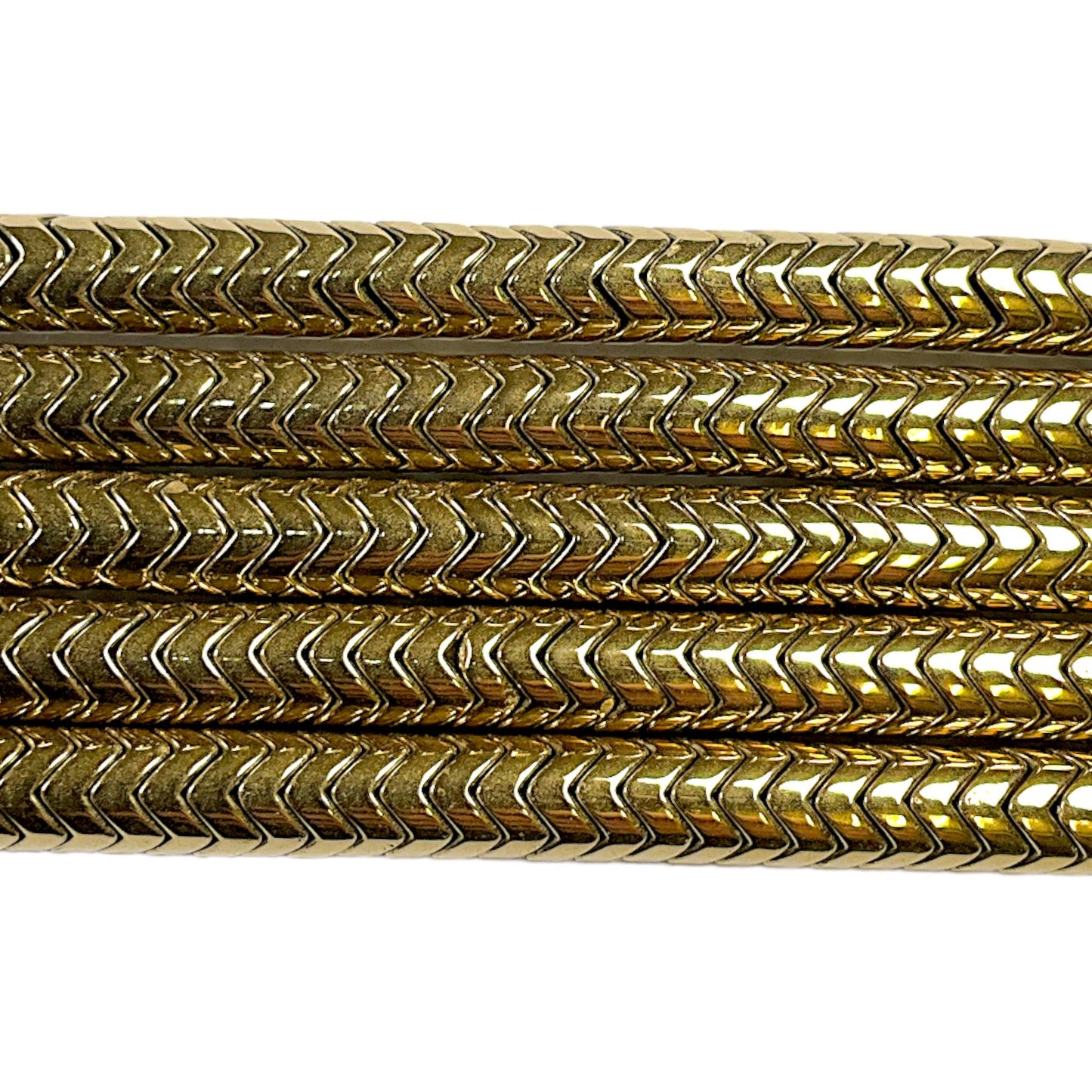 Fil de perle Hématite electroplaquée doré/bronzé HED-79 / HED 79P - Foliesbijoux