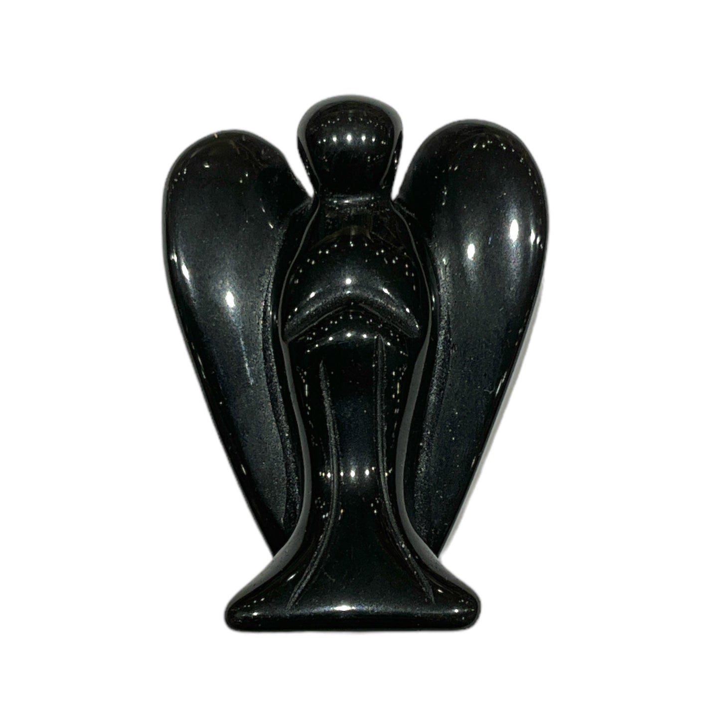 Figurine ange en Obsidienne noire - Foliesbijoux