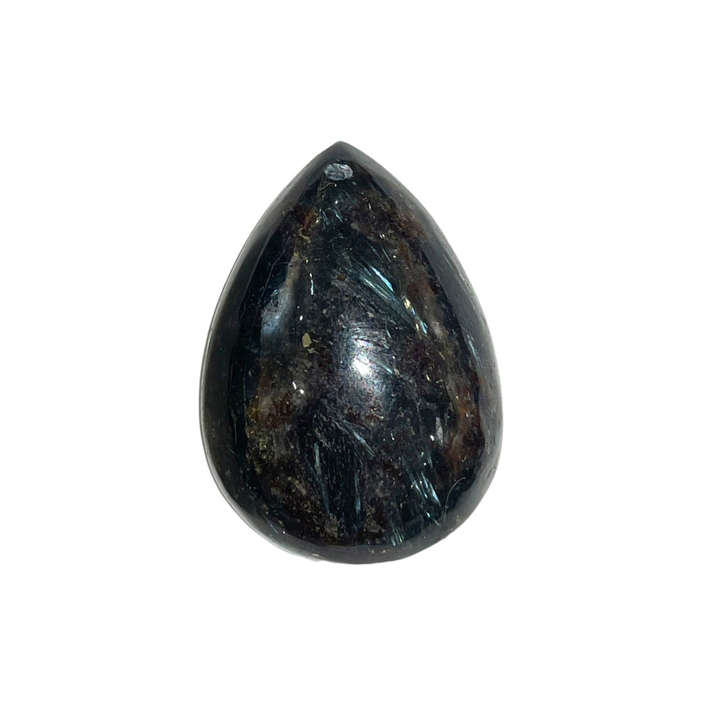 Pendentif Astrophyllite forme goutte plate percé devant - Foliesbijoux