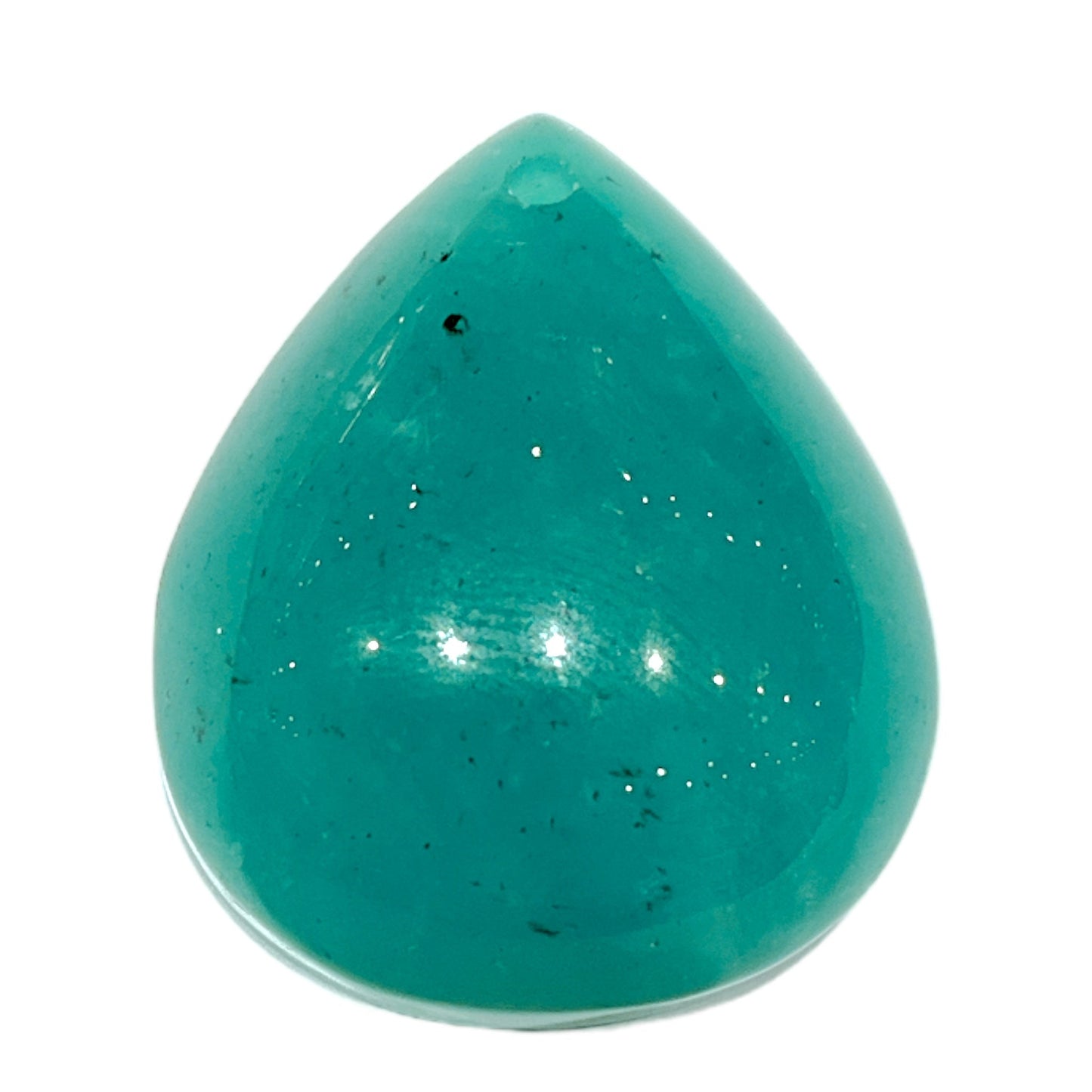 Pendentif Amazonite forme goutte plate percé devant - Foliesbijoux