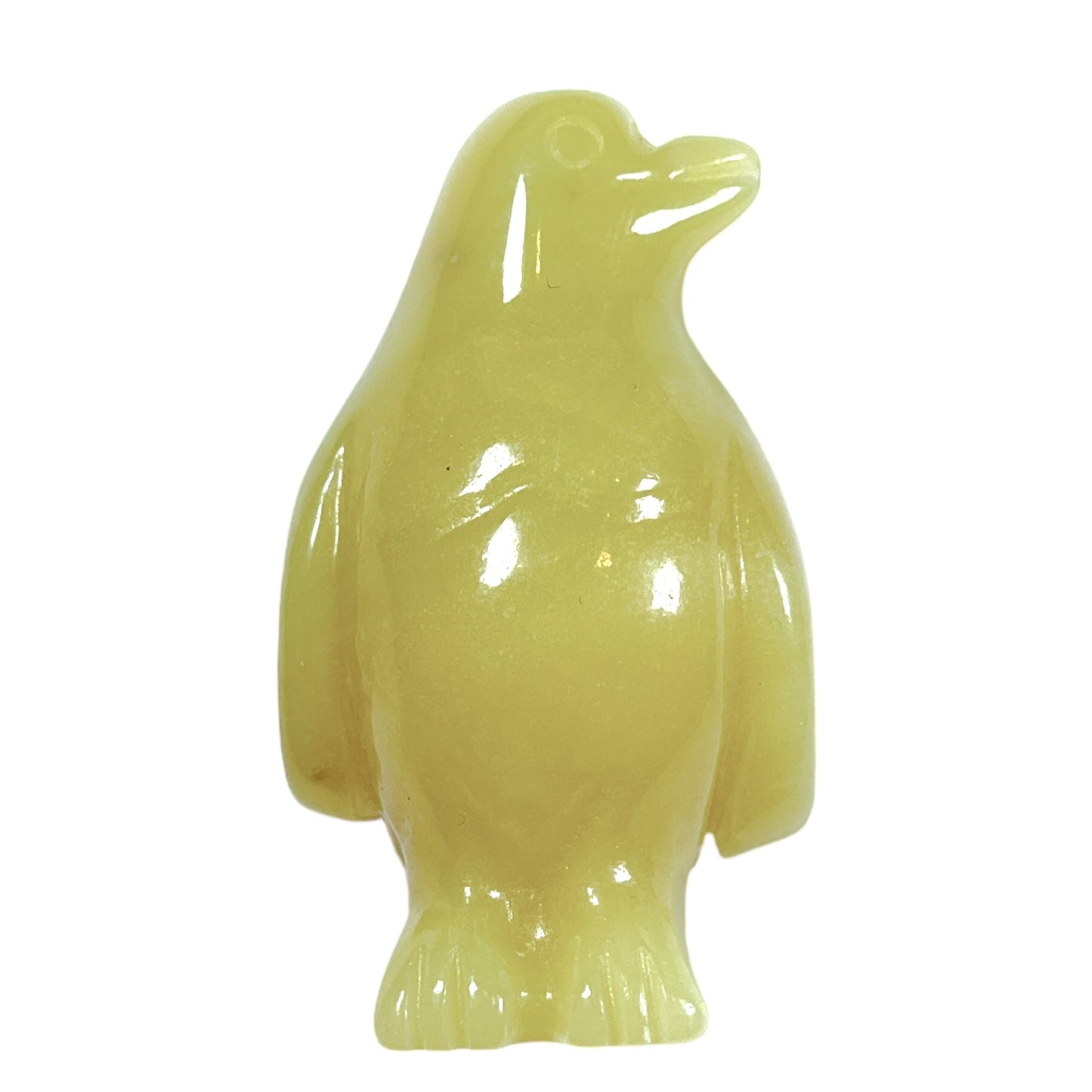 Figurine de pingouin en Jade citron - Foliesbijoux