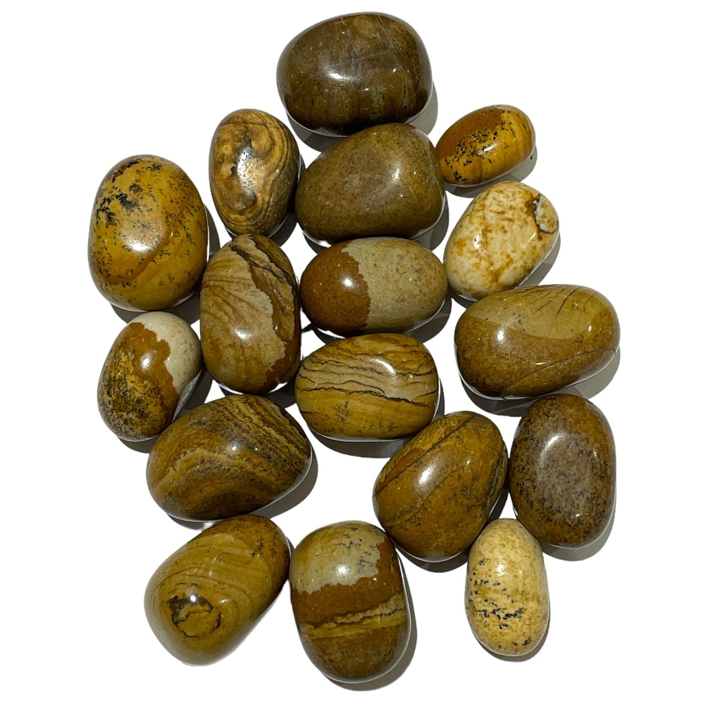 Pierre roulée Jaspe paysage - Foliesbijoux