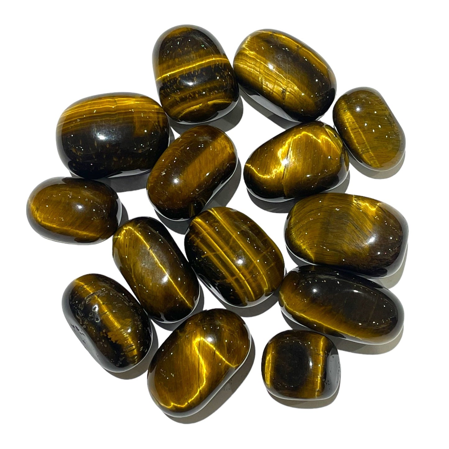 Pierre roulée en Oeil de Tigre 200 grammes - Foliesbijoux