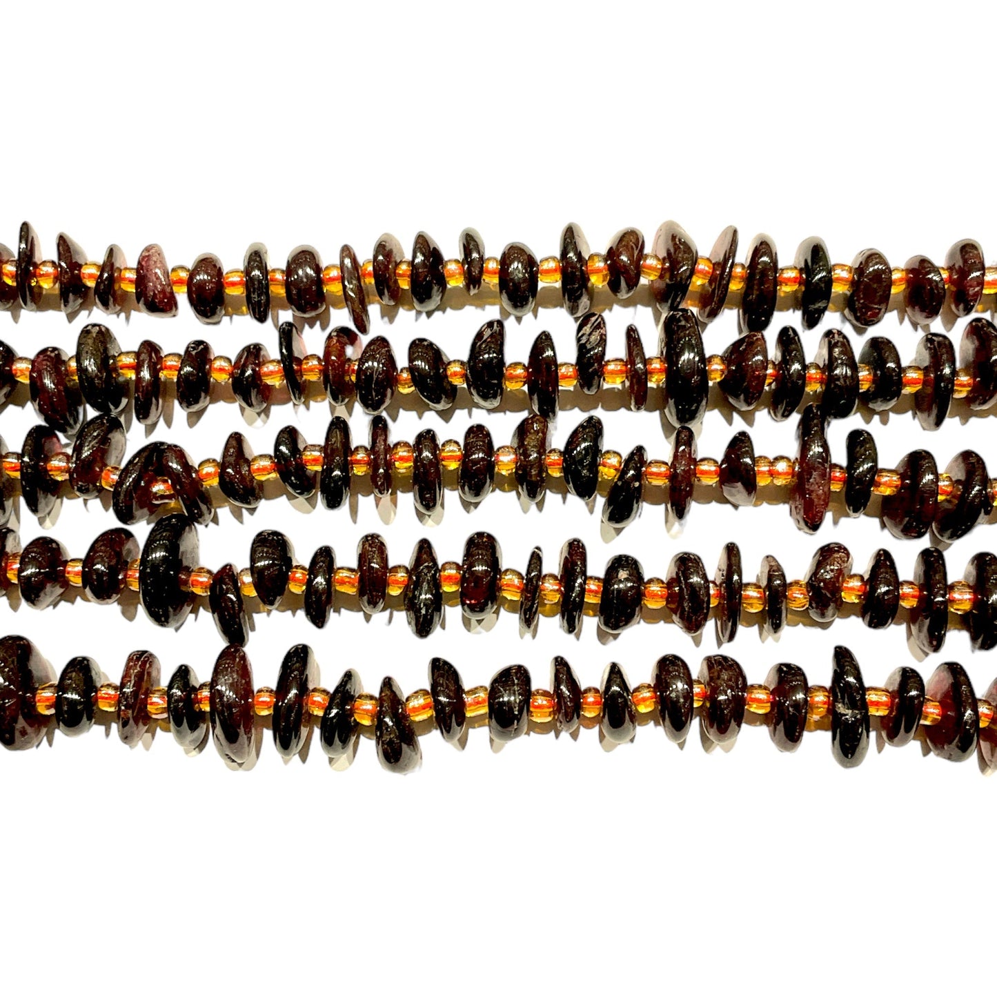 Fil de pierre baroque Grenat 5 x 12 mm - Foliesbijoux