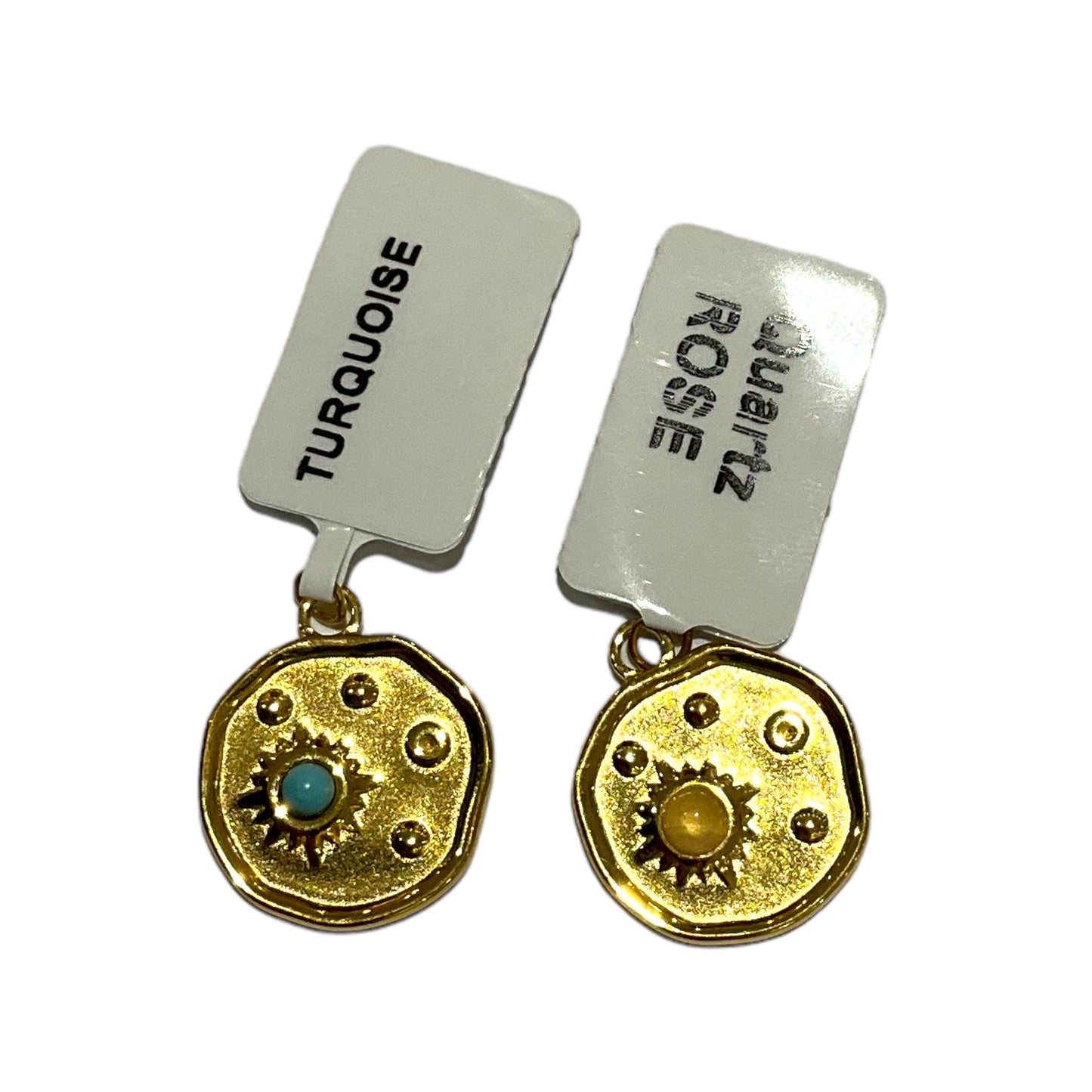 Pendentif en pierre & acier inoxydable #3 - Foliesbijoux