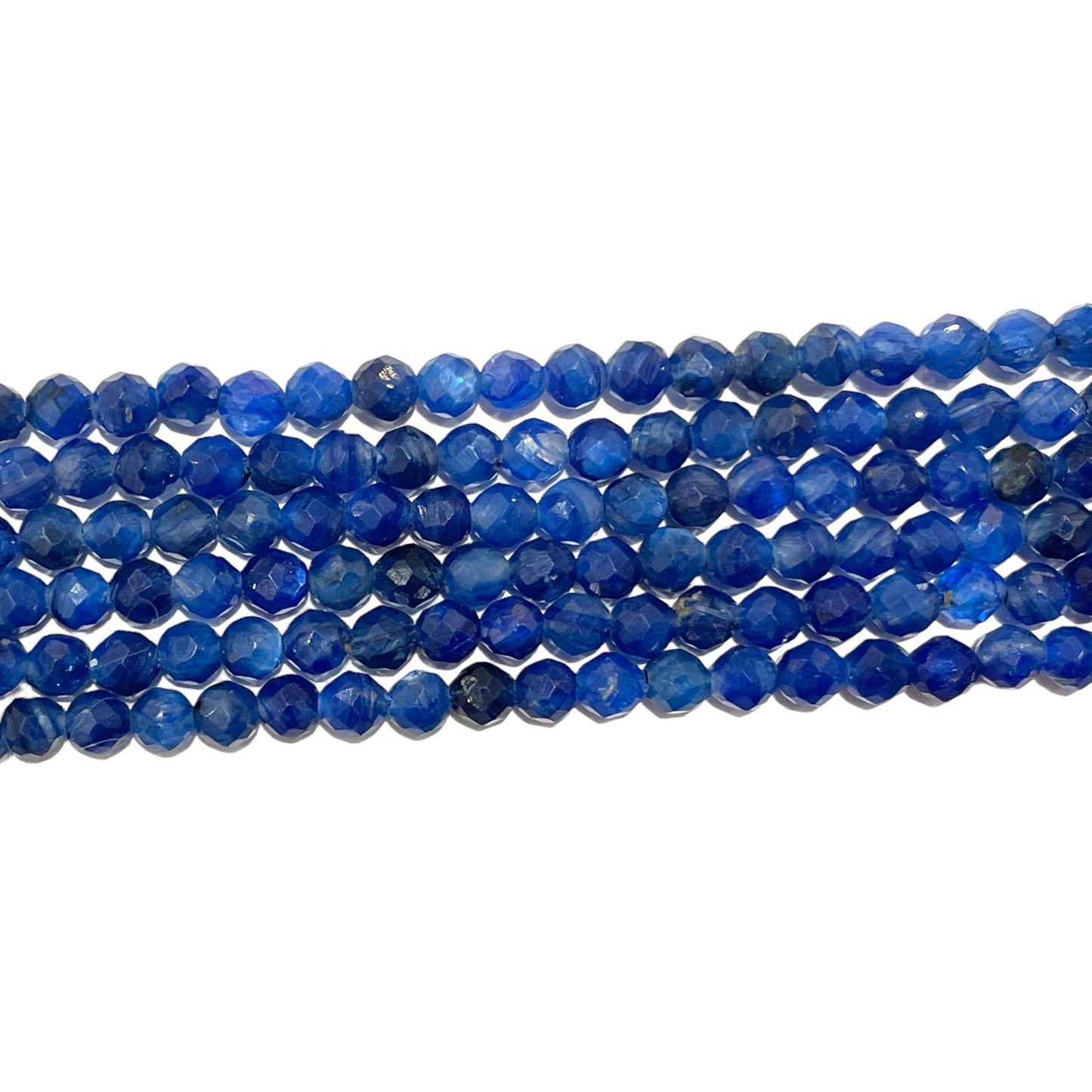 Fil de perles facettées Cyanite bleue - Foliesbijoux