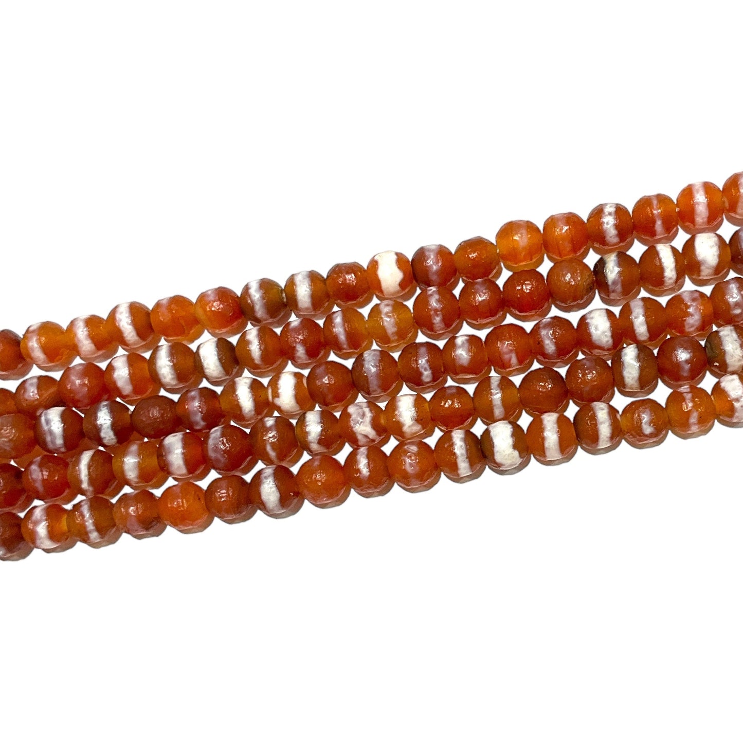 Fil de perle Agate du Tibet Dzi matte 8mm #30 - Foliesbijoux