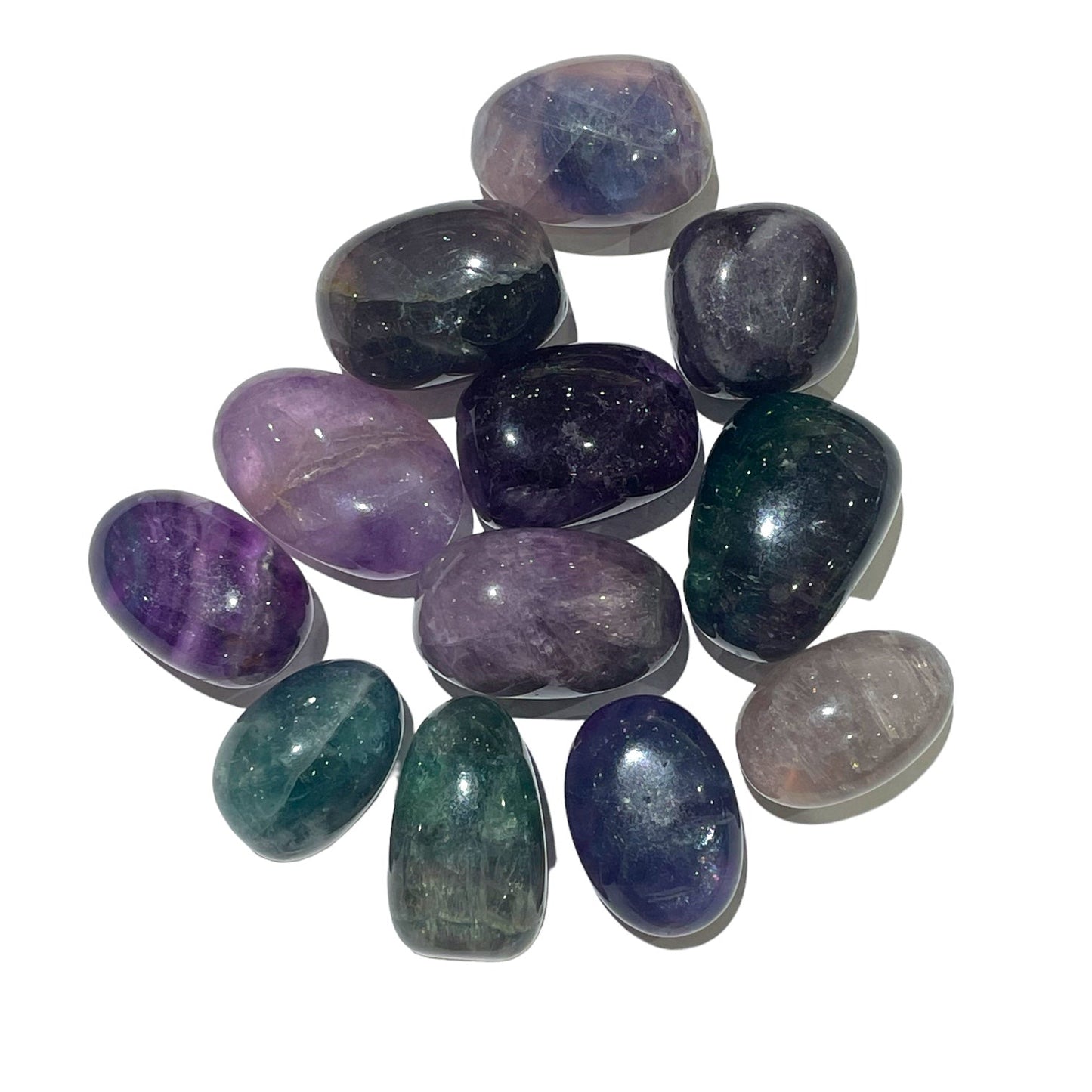 Pierre roulée Fluorine multicolore - Foliesbijoux