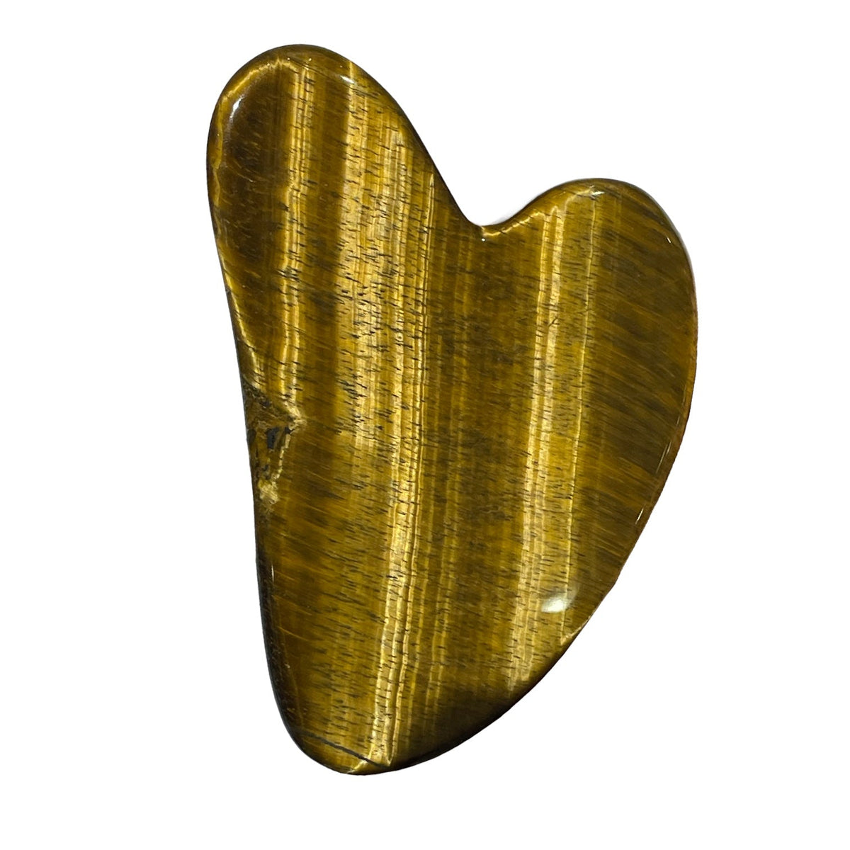 Gua sha oeil de tigre coeur - Foliesbijoux