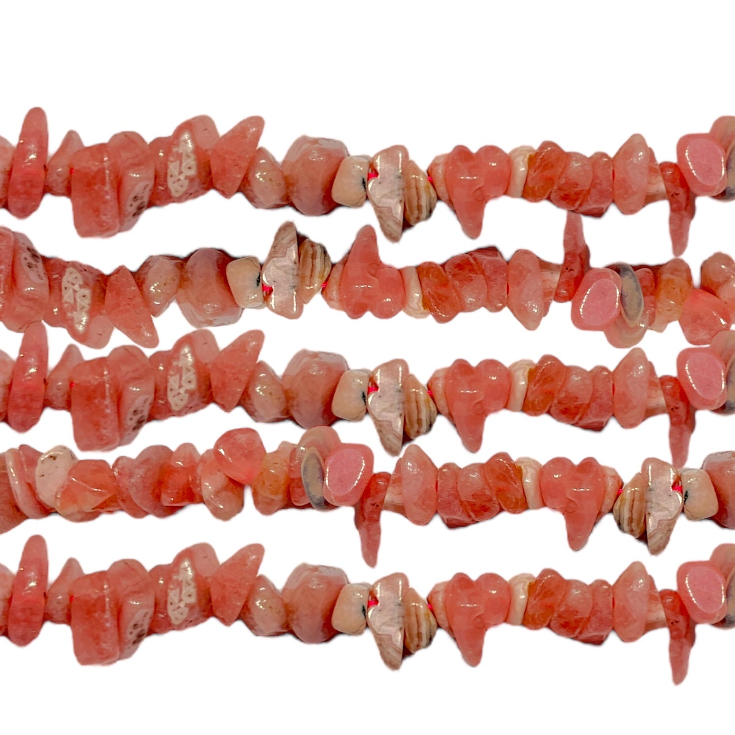 Fil de pierre baroque Rhodocrosite A - Foliesbijoux