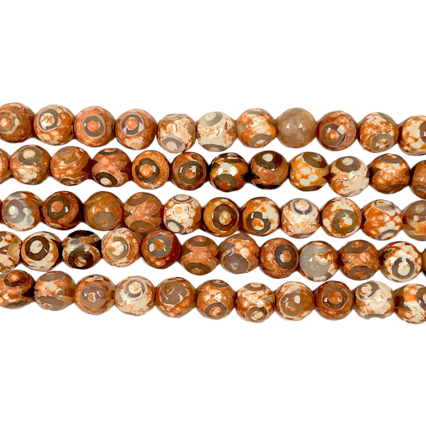 Fil de perle Agate du Tibet Dzi 8mm #35 - Foliesbijoux