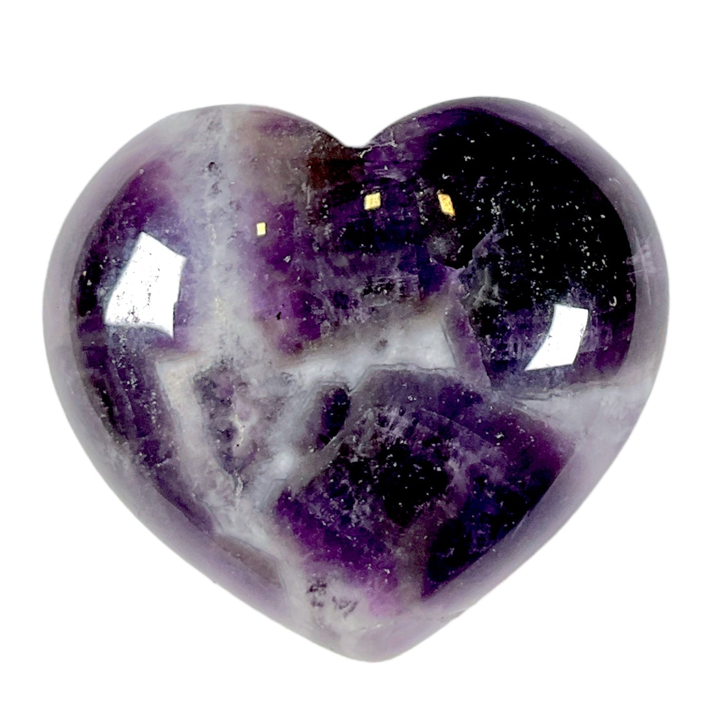 Coeur Améthyste chevron à l'unité - Foliesbijoux