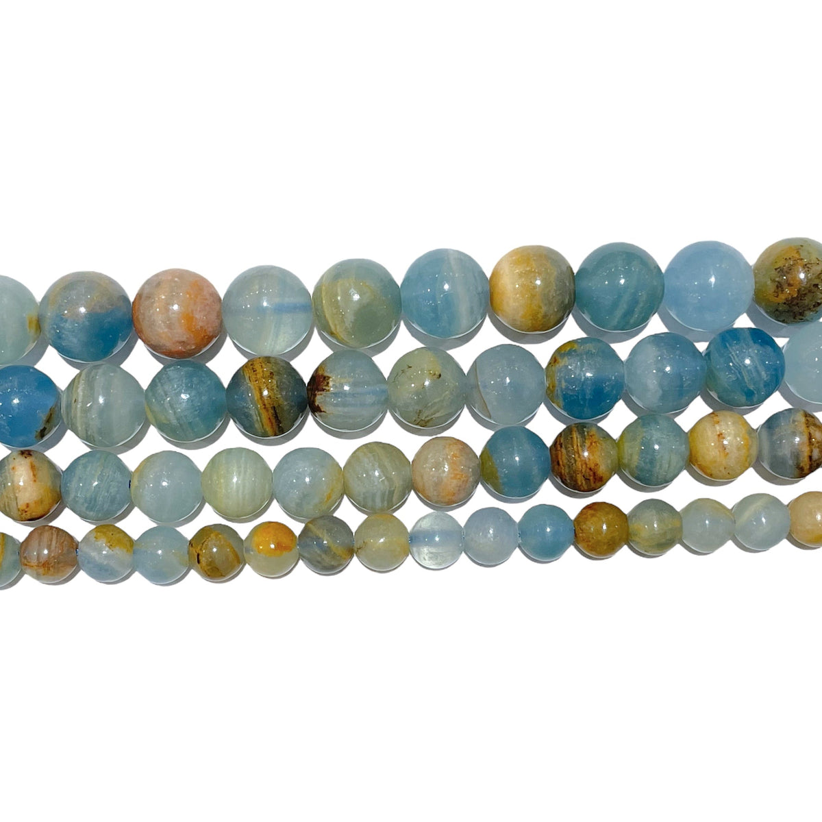 Fil de perle Calcite bleue AA - Foliesbijoux