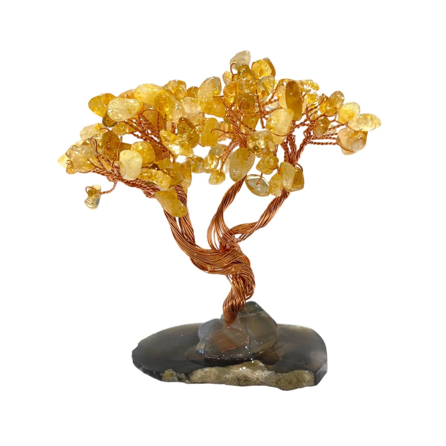 Arbre de vie en Citrine chauffée chauffée - Foliesbijoux