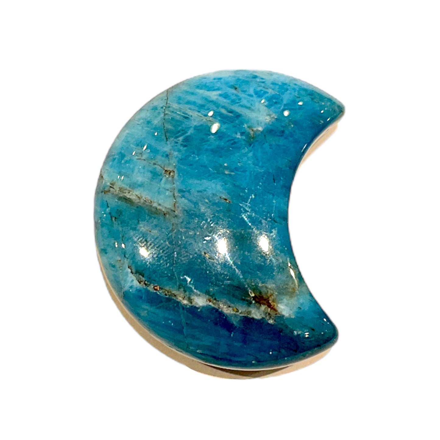 Lune Apatite bleu à l'unité - Foliesbijoux