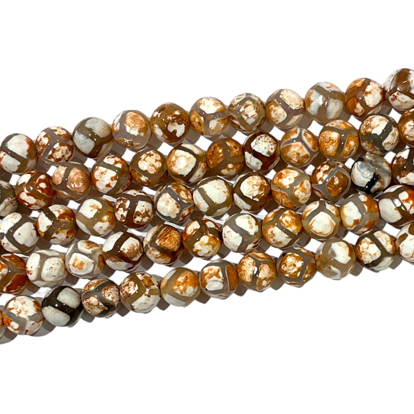 Fil de perle Agate du Tibet Dzi #13 - Foliesbijoux