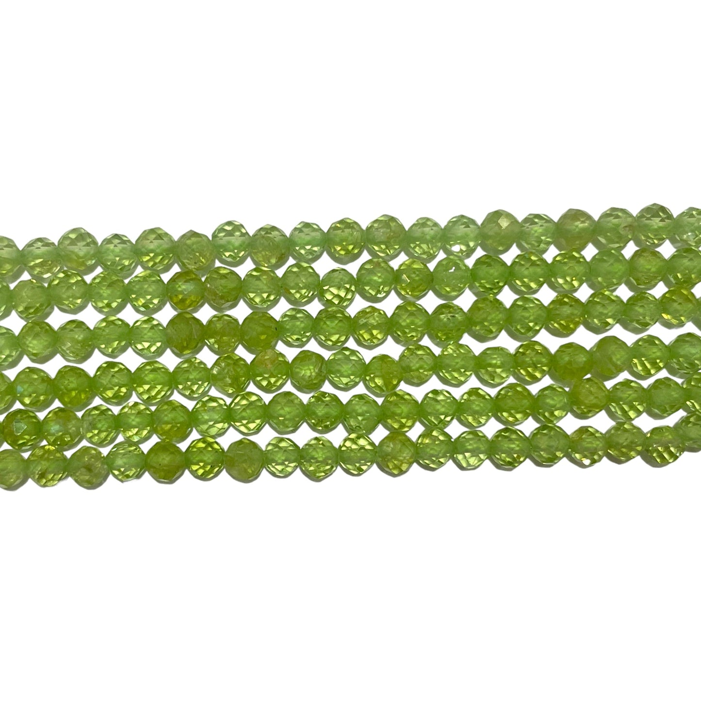 Fil de perles facettées Péridot - Foliesbijoux