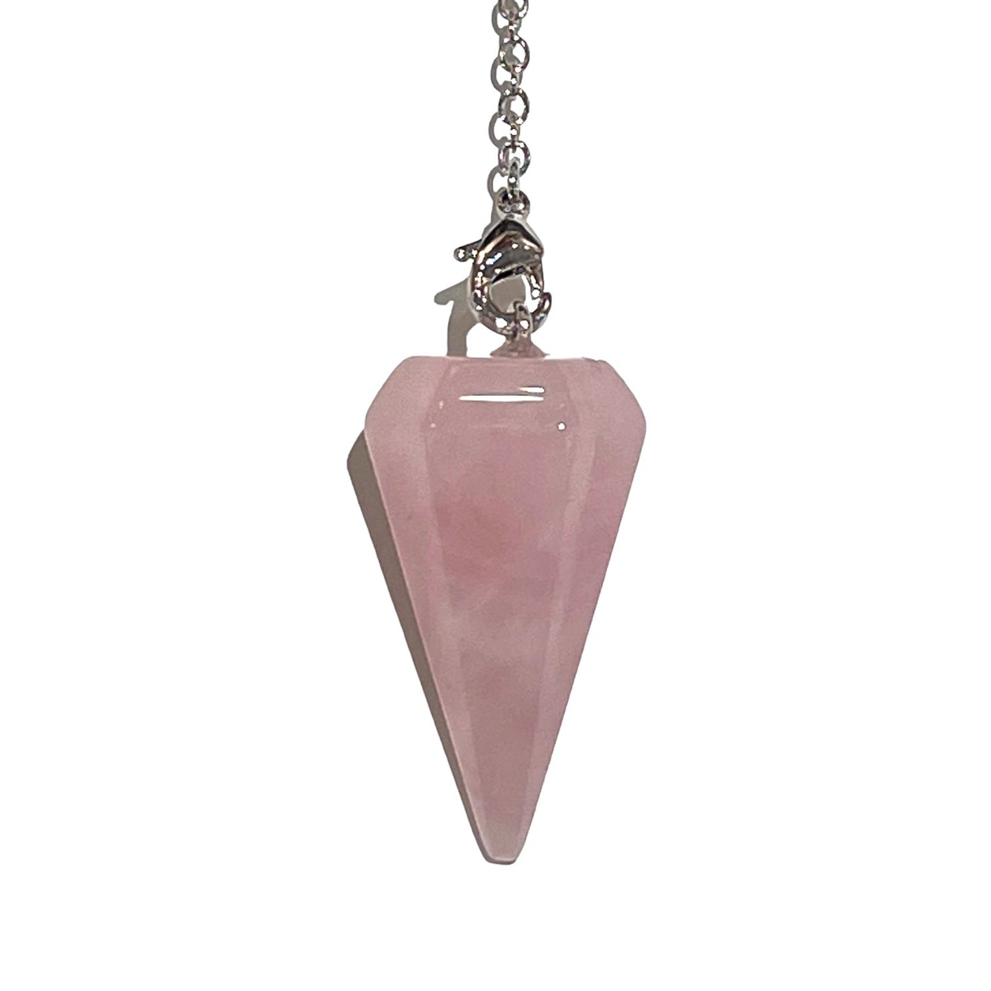 Pendule Quartz rose forme cône facette - Foliesbijoux