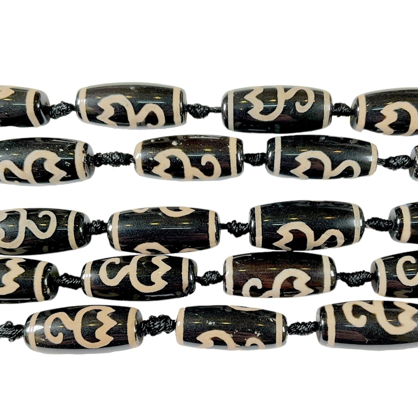 Fil Agate du Tibet Dzi 11 x 30 mm #14 - Foliesbijoux