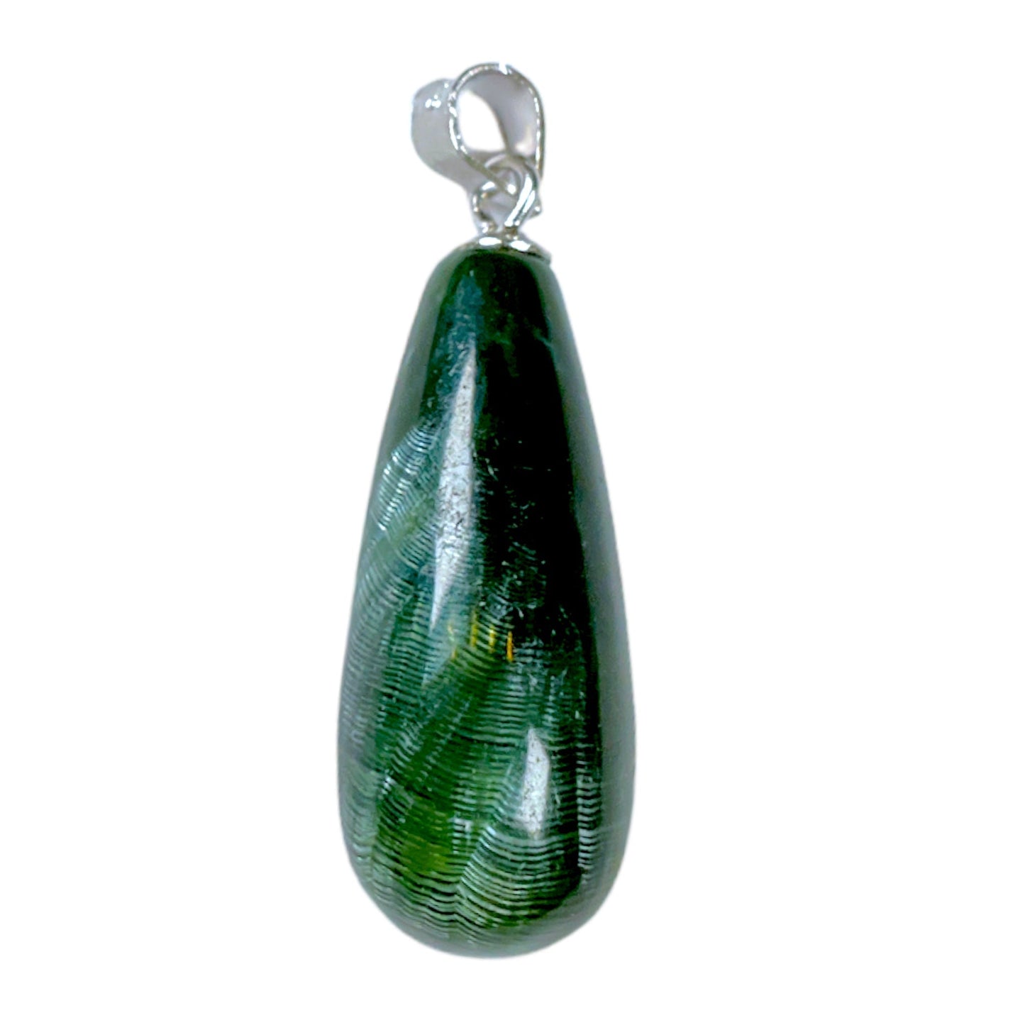 Pendentif goutte Seraphinite 8 x 20 mm - Foliesbijoux