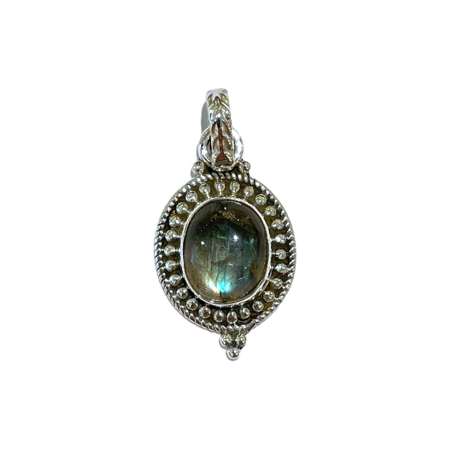 Pendentif Argent 925 & Labradorite - Foliesbijoux