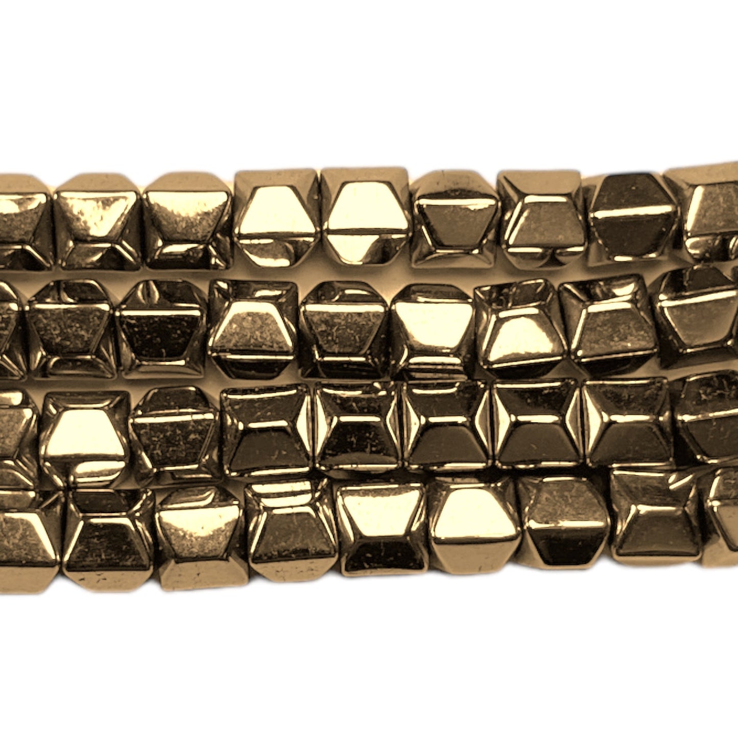 Fil de perle Hématite electroplaquée bronze/doré HEA-85 / HEA-86 - Foliesbijoux