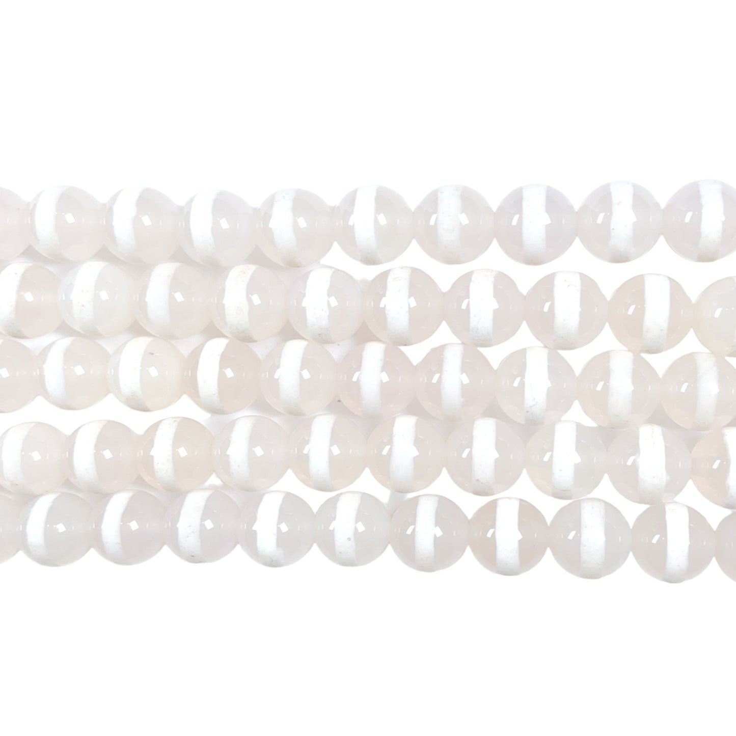 Fil de perle Agate du Tibet Dzi #25 - Foliesbijoux