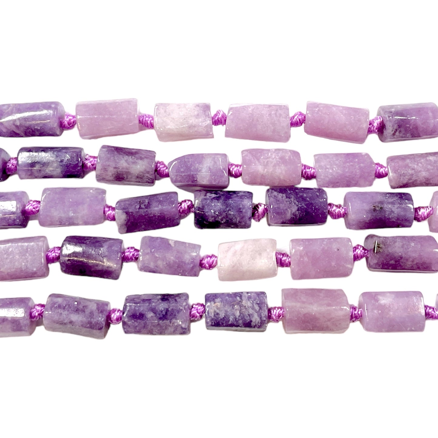 Fil Lepidolite en rectangle 8x12mm - Foliesbijoux