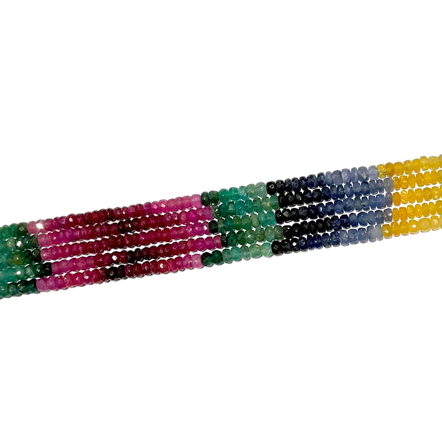 Fil de perles facettées Rubis/Émeraude/Saphir/Citrine chauffée grade AAA 6x4mm - Foliesbijoux