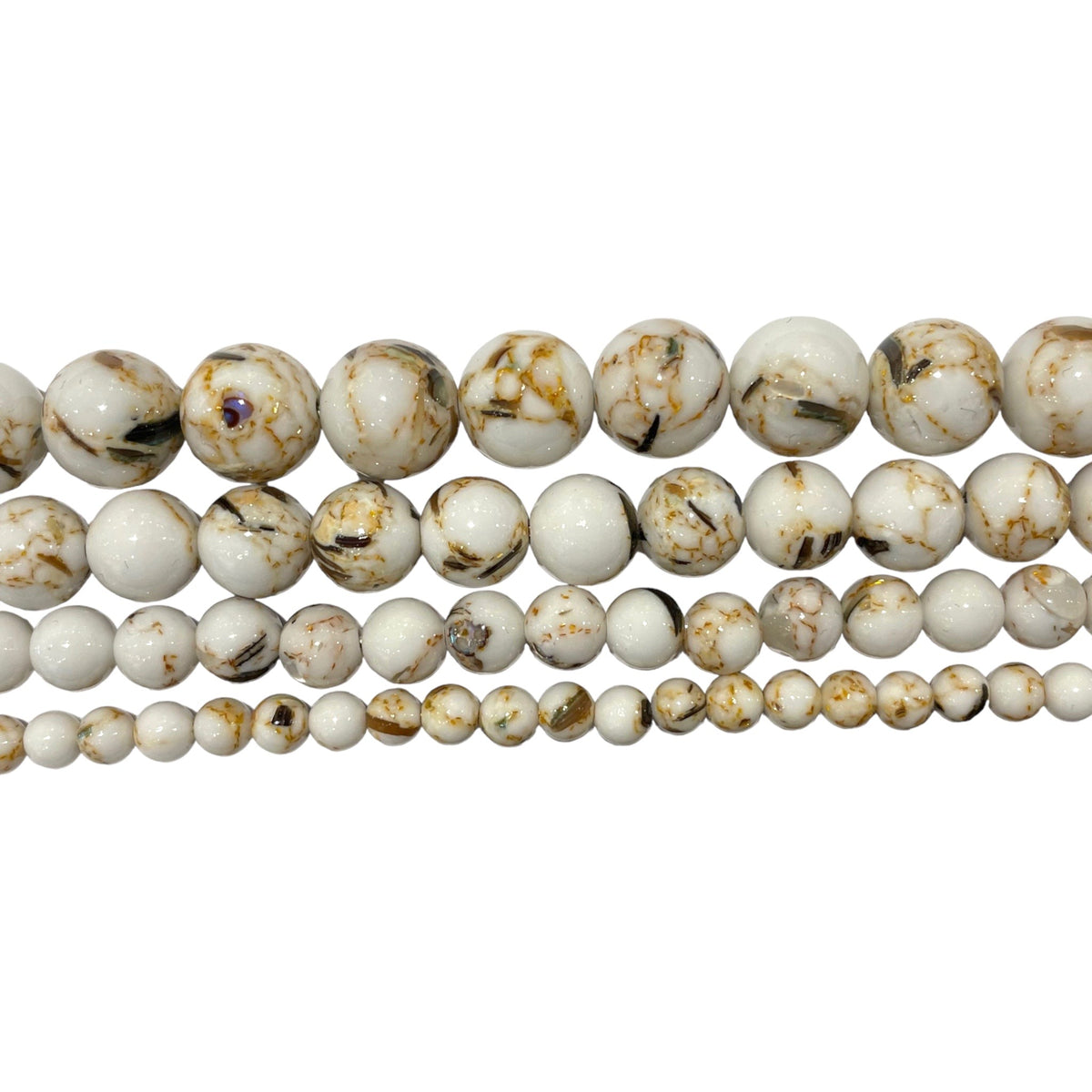 Fil de perle Howlite coquillage A - Foliesbijoux