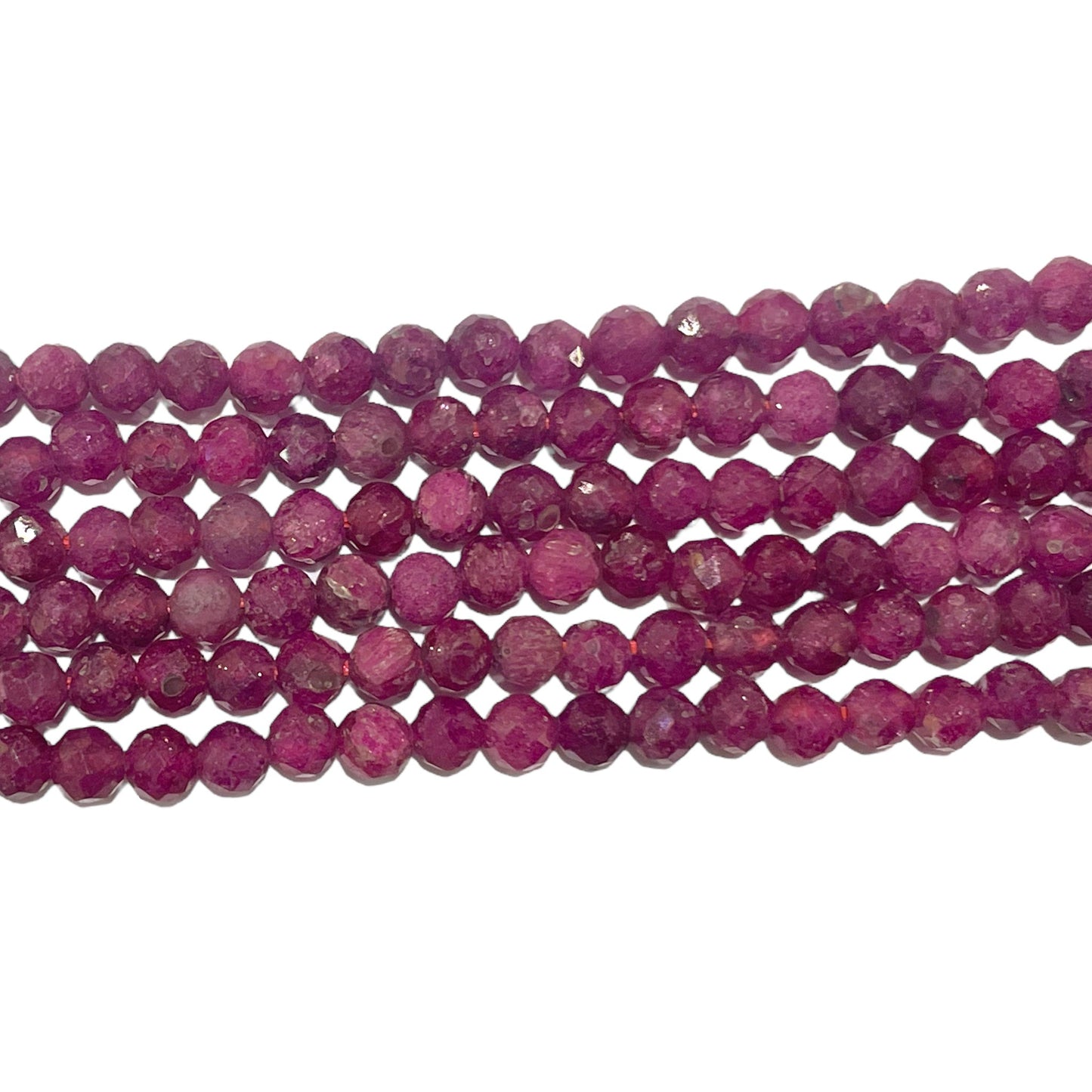 Fil de perles facettées Rubis - Foliesbijoux
