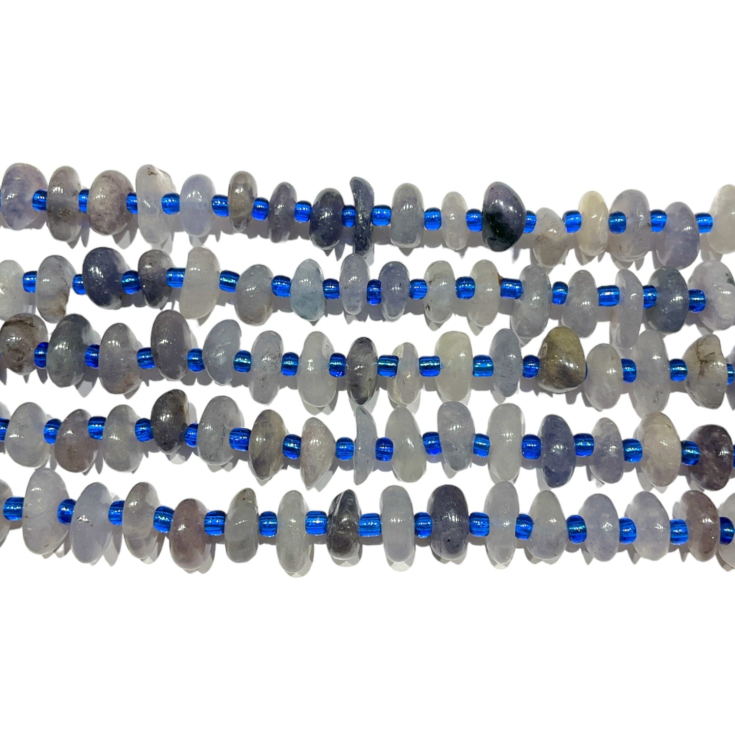 Fil de pierre baroque Iolite 5 x 12 mm - Foliesbijoux