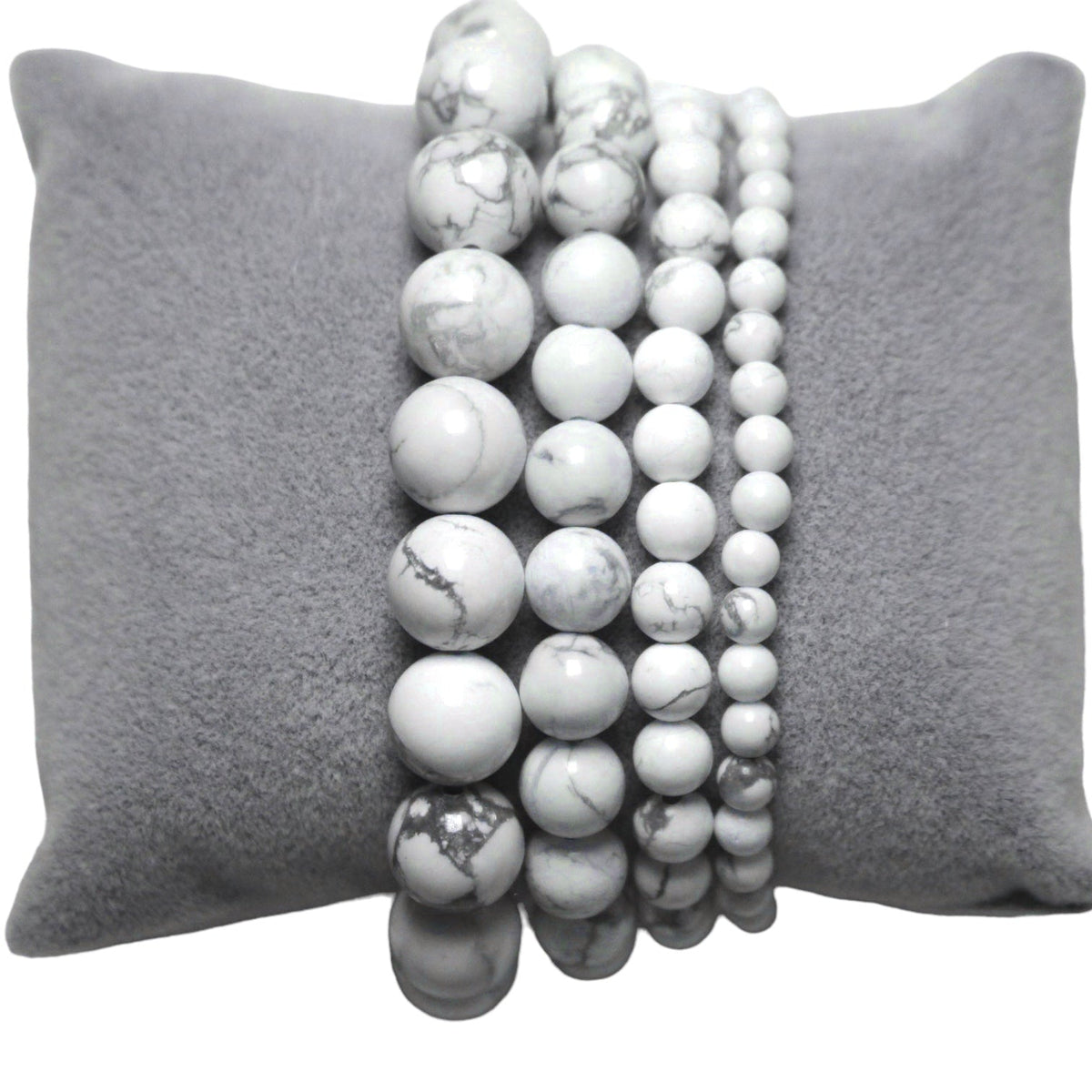 Bracelet Howlite blanche A - Foliesbijoux