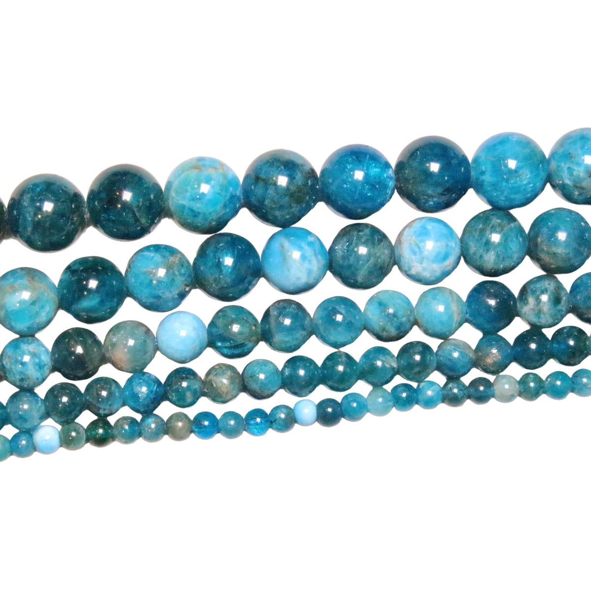 Fil de perle Apatite bleue A - Foliesbijoux