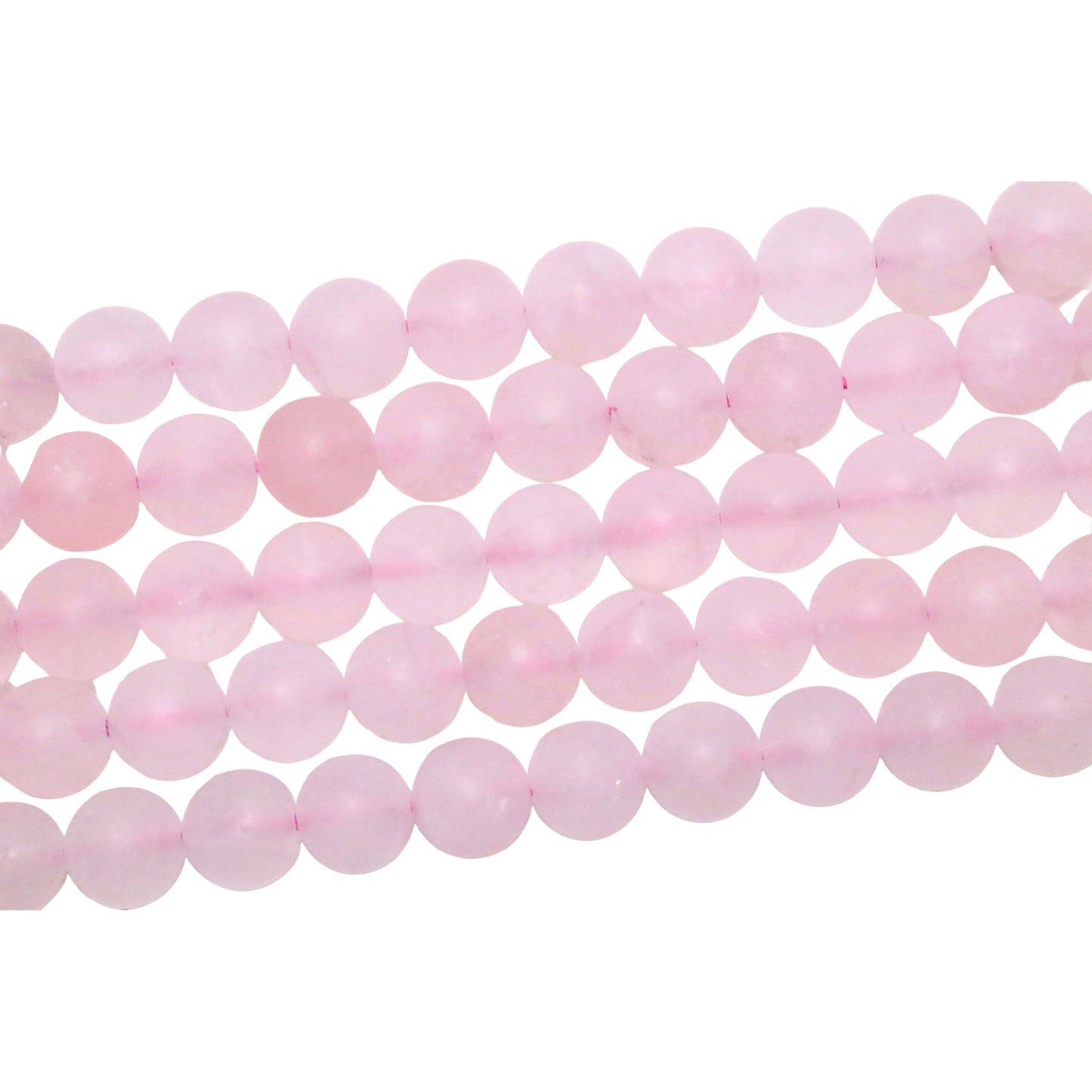 Fil de perle Quartz rose A mat - Foliesbijoux