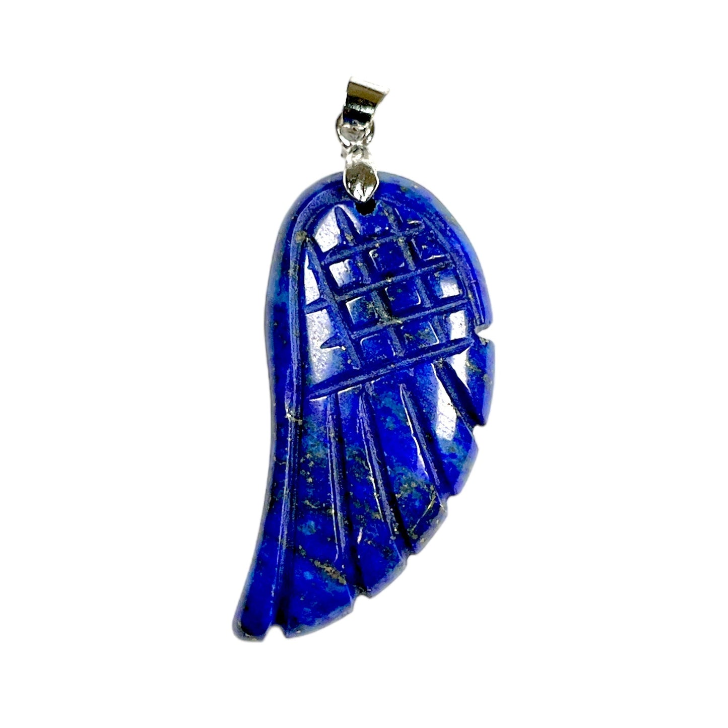Pendentif Lapis-lazuli en aile épaisse - Foliesbijoux