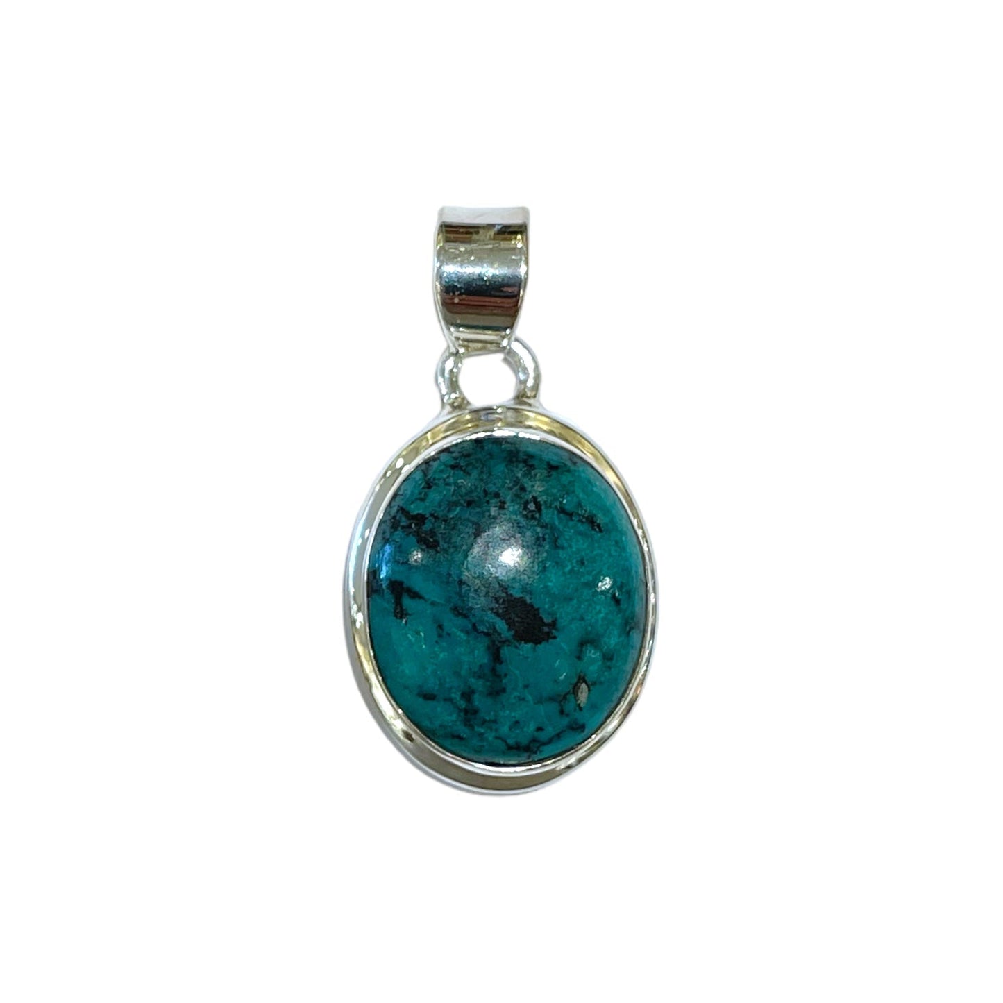 Pendentif Argent 925 & turquoise naturelle - Foliesbijoux