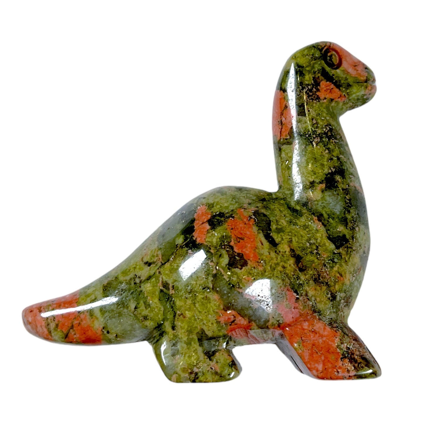 Figurine de diplodocus en Unakite - Foliesbijoux