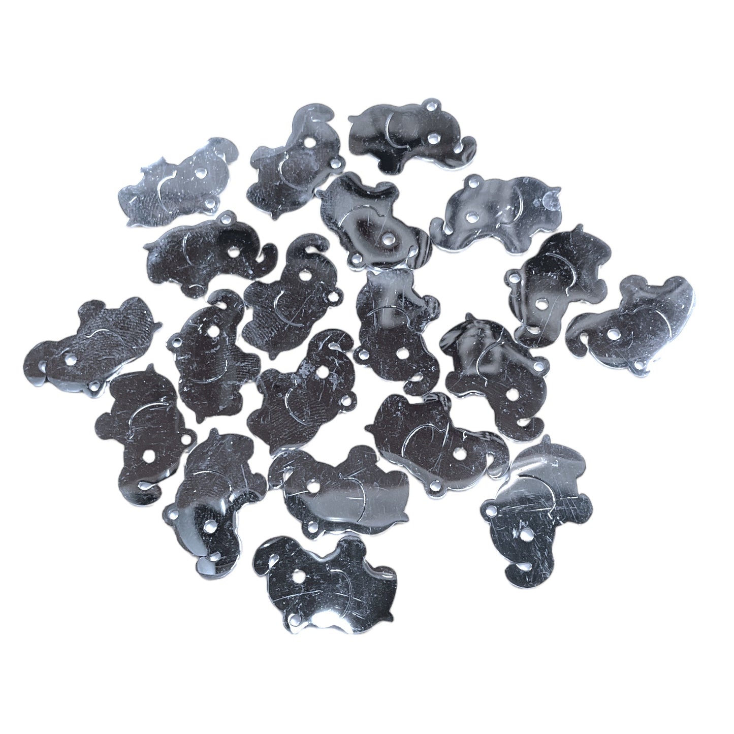 20 Breloques Éléphant acier inoxydable argenté - Foliesbijoux