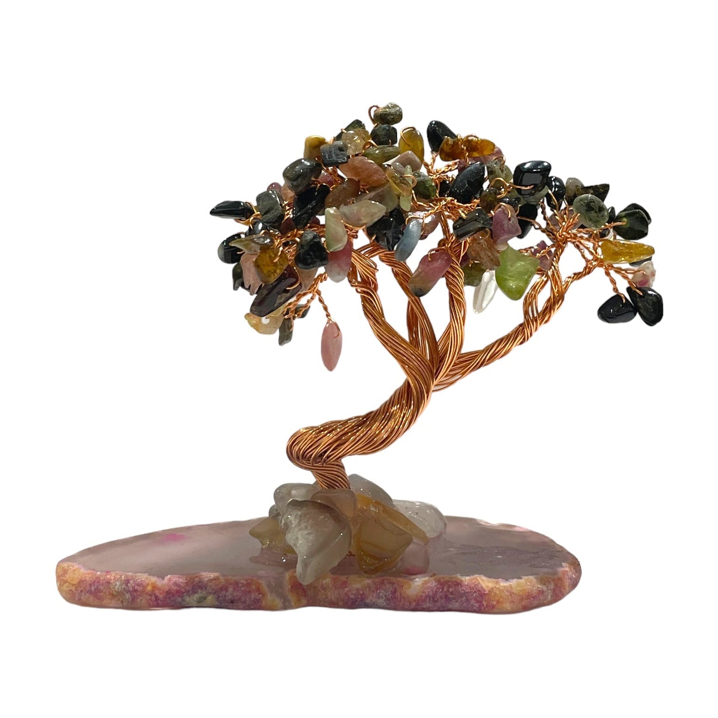 Arbre de vie en Tourmaline multicolore - Foliesbijoux