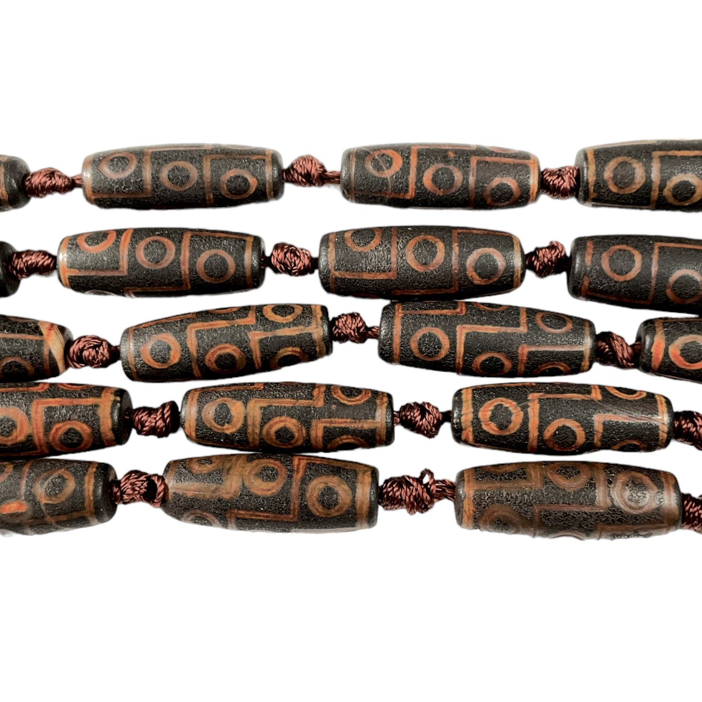 Fil Agate du Tibet Dzi 11 x 30 mm #19 - Foliesbijoux