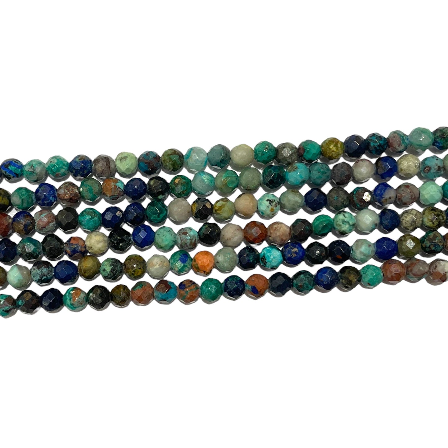 Fil de perles facettées Chrysocolle - Foliesbijoux