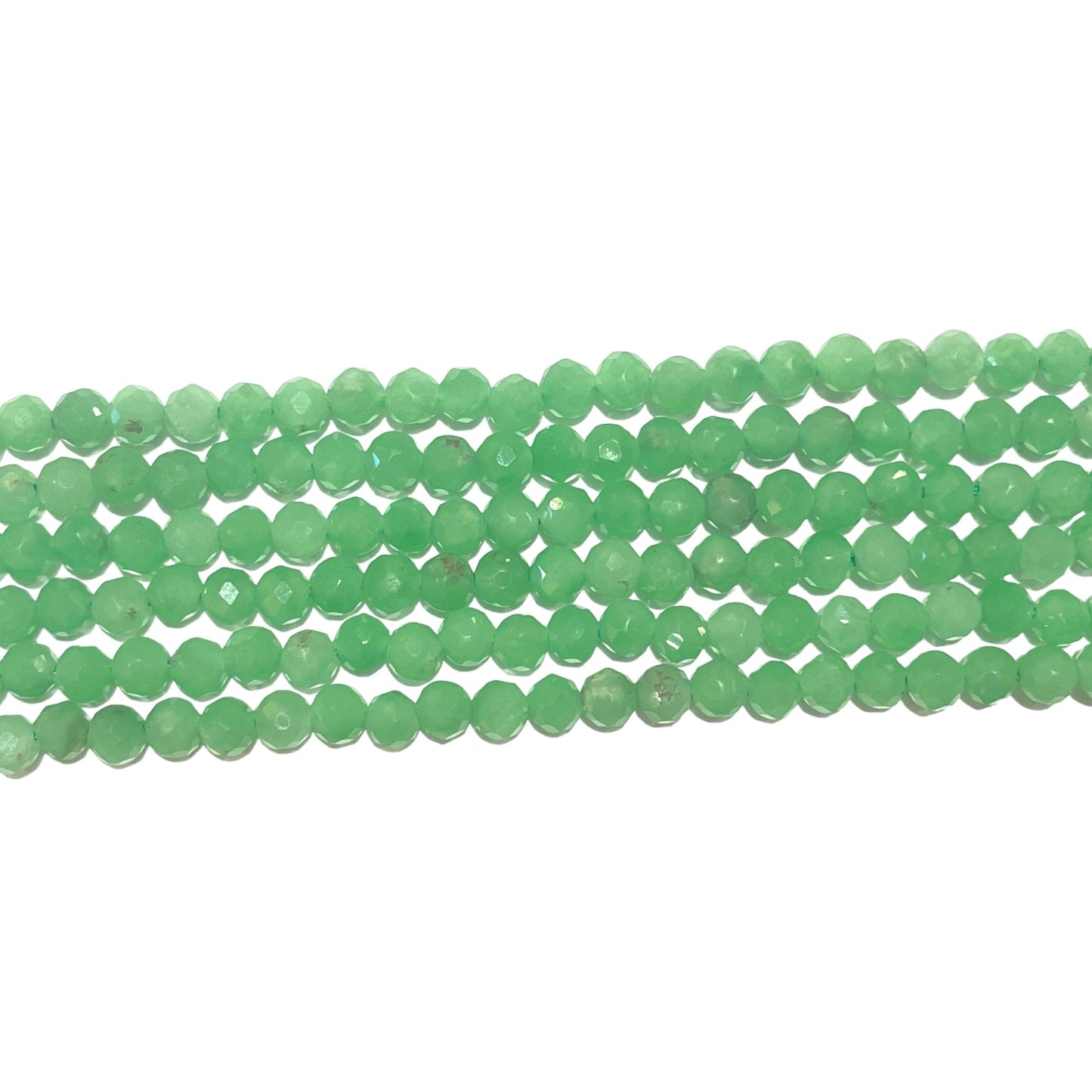 Fil de perles facettées Angélite verte - Foliesbijoux