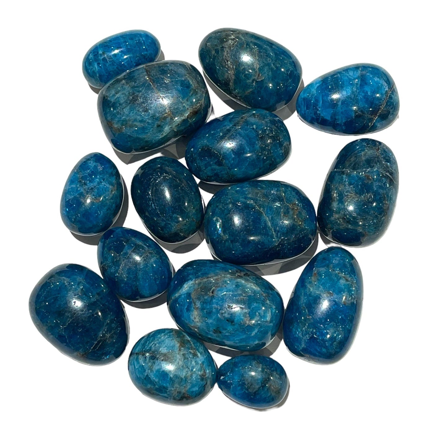 Pierre roulée en Apatite bleue - Foliesbijoux