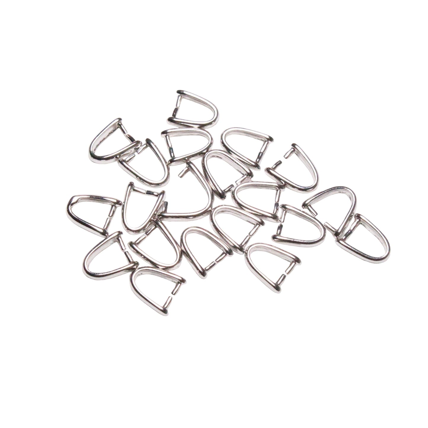 Lot de 20 Bélières argentée fine pour pendentif K 996 A - Foliesbijoux