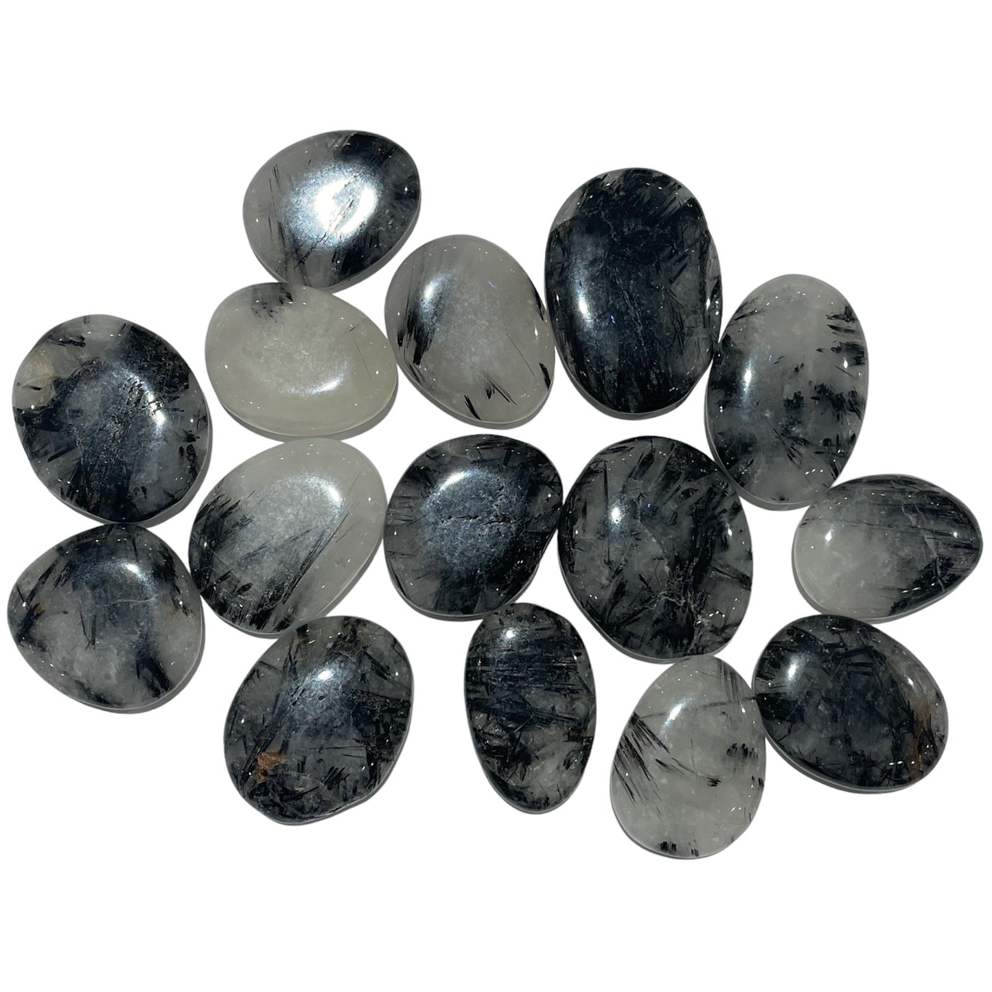 Galet Quartz Tourmaline 40mm (Lot de 200g) - Foliesbijoux