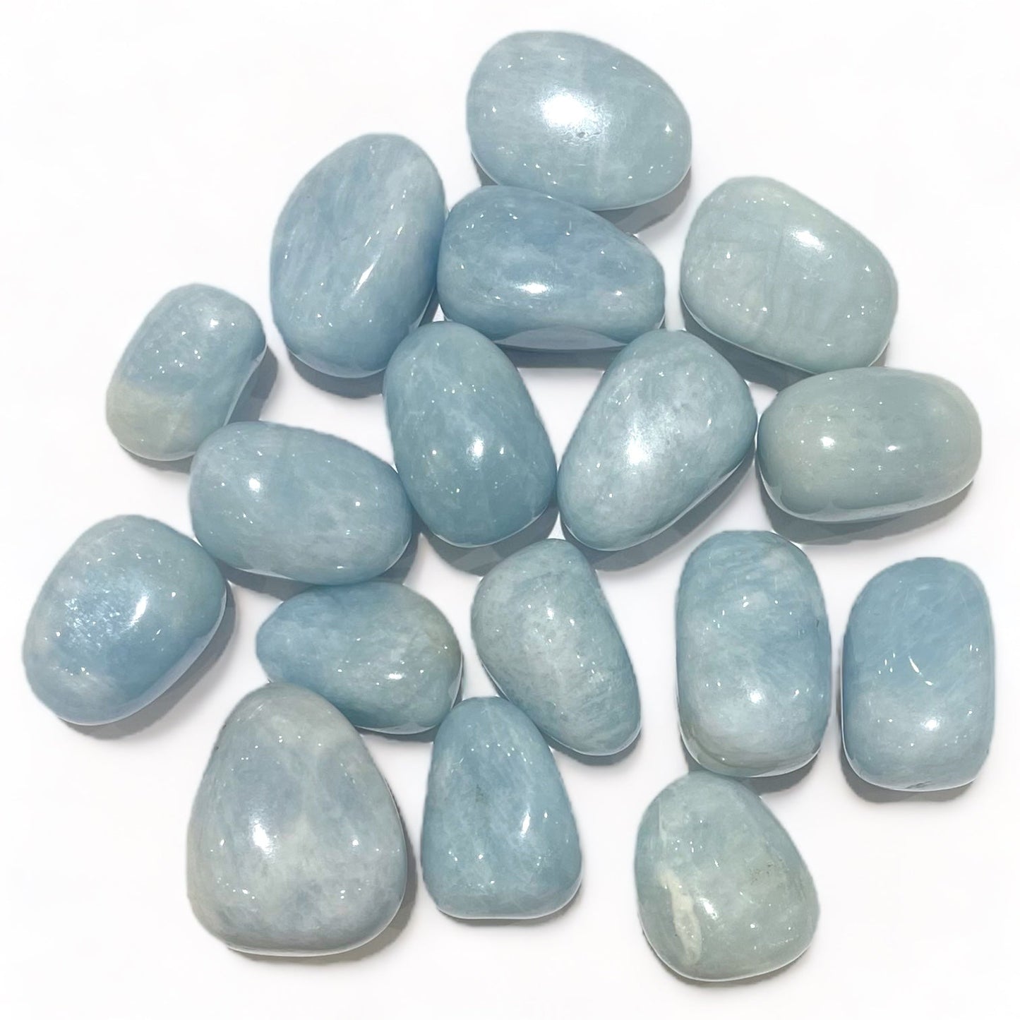 Pierre roulée Aigue marine - Foliesbijoux