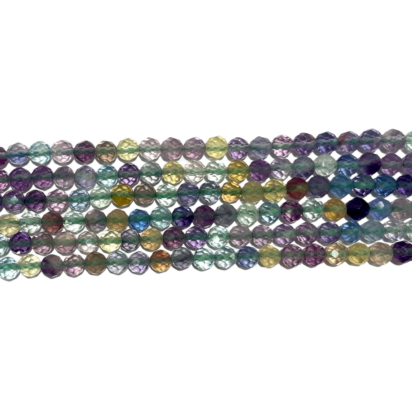 Fil de perles facettées Fluorine multicolore - Foliesbijoux