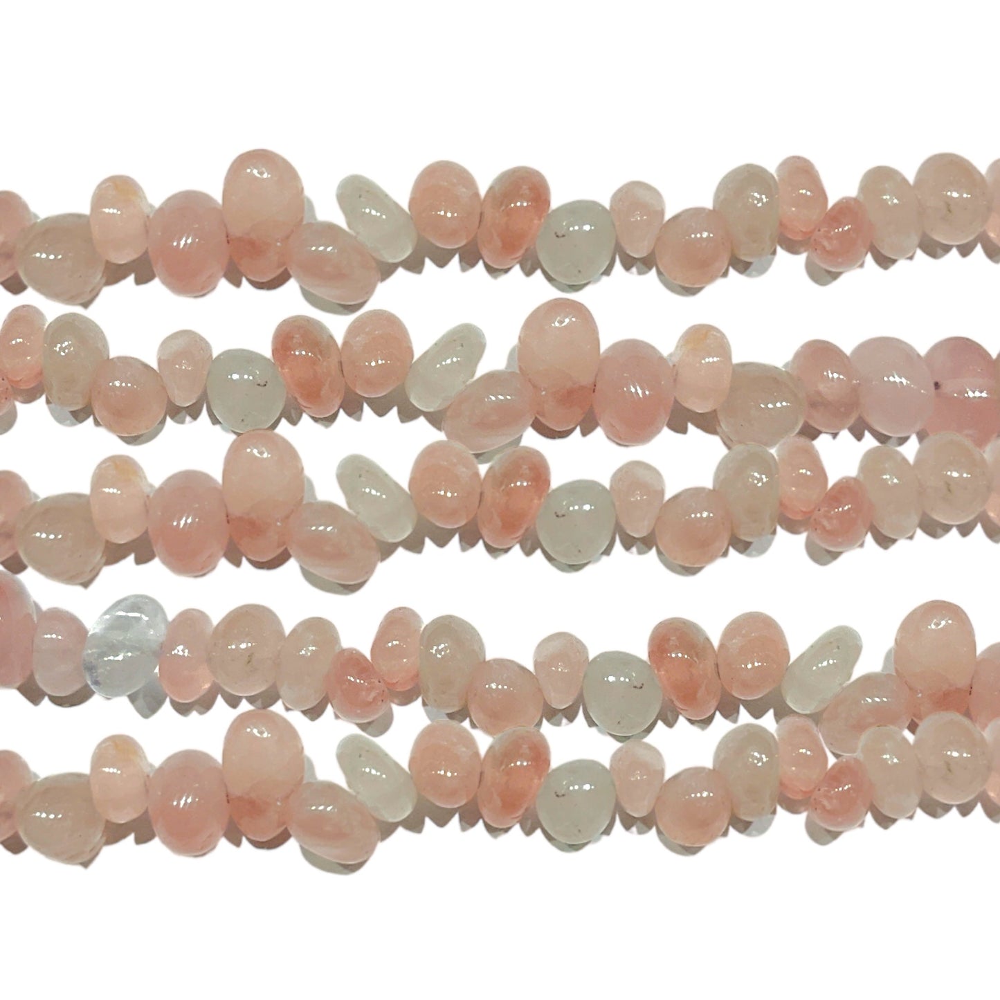 Fil de pierre baroque Quartz rose de Madagascar - Foliesbijoux